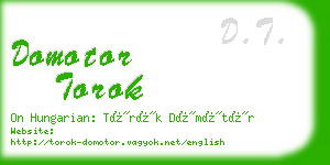 domotor torok business card